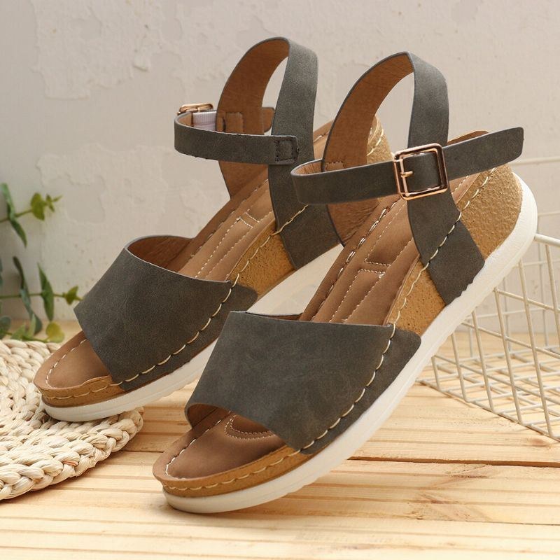 Dam Comfy Opened Toe Rocker Sole Slide Sandaler