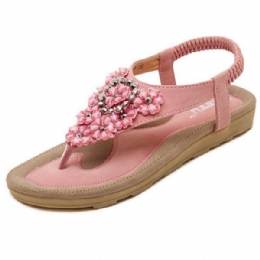 Dam Diamond Bohemian Casual Outdoor Beach Flower Flat Sandaler