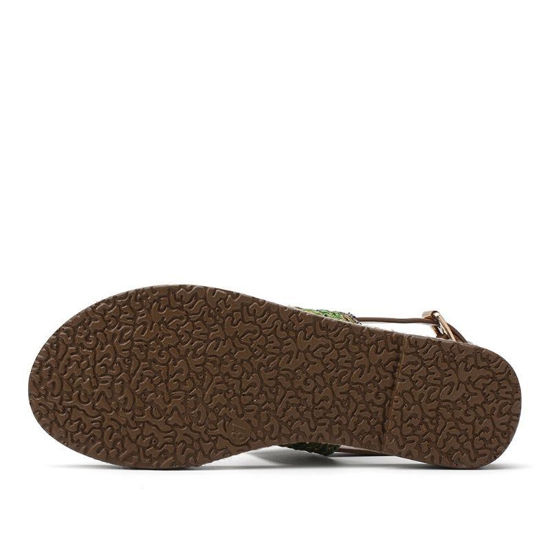 Dam Dubbla Strap Slip On Mjuka Bekväma Casual Sandaler