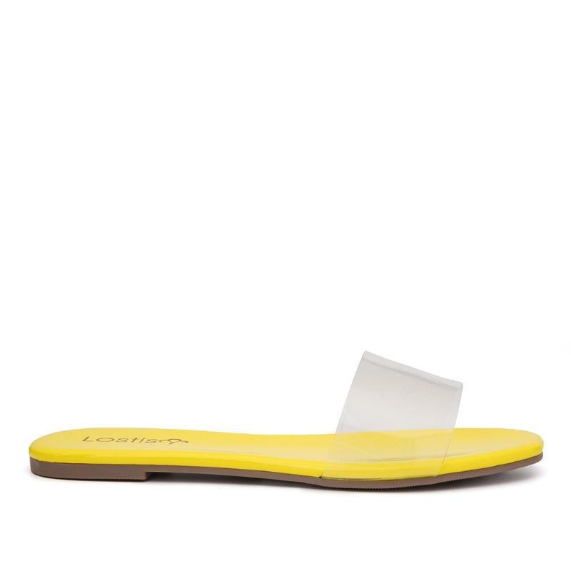 Dam Enfärgad Transparent Strap Casual Slide Sandaler