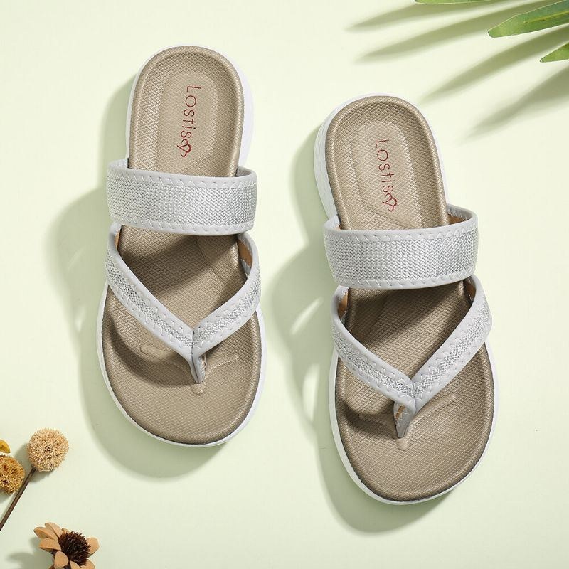 Dam Flip Flops Stitching Mjuk Sula Slip On Casual Sommar Flat Sandaler