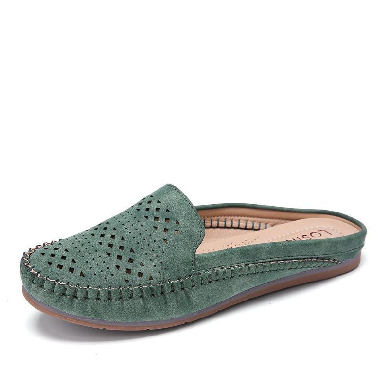 Dam Hollow Out Andas Casual Comfy Backless Flats Sandaler