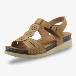 Dam Hollow Out Andas Öppen Tåspänne Casual Summer Wedge Sandaler