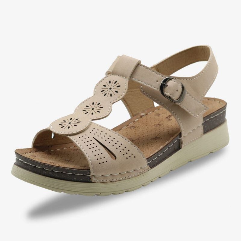 Dam Hollow Out Andas Öppen Tåspänne Casual Summer Wedge Sandaler