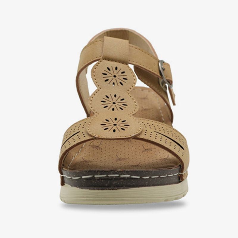 Dam Hollow Out Andas Öppen Tåspänne Casual Summer Wedge Sandaler