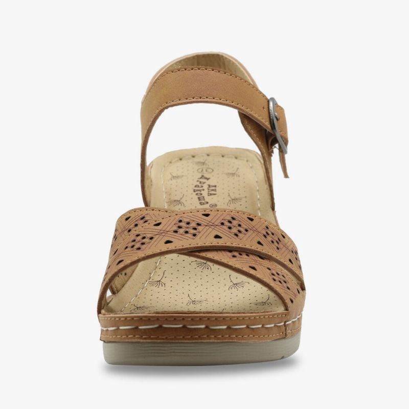 Dam Hollow Out Open Toe Spänne Casual Summer Wedge Sandaler