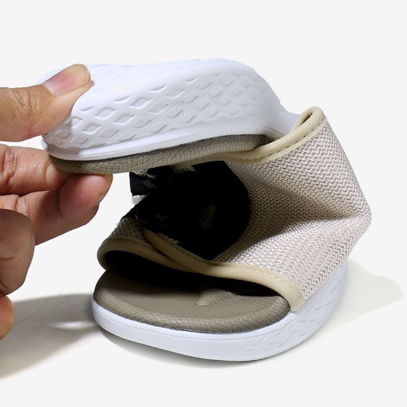 Dam Med Öppen Tå Slip On Casual Summer Daily Flat Sandaler