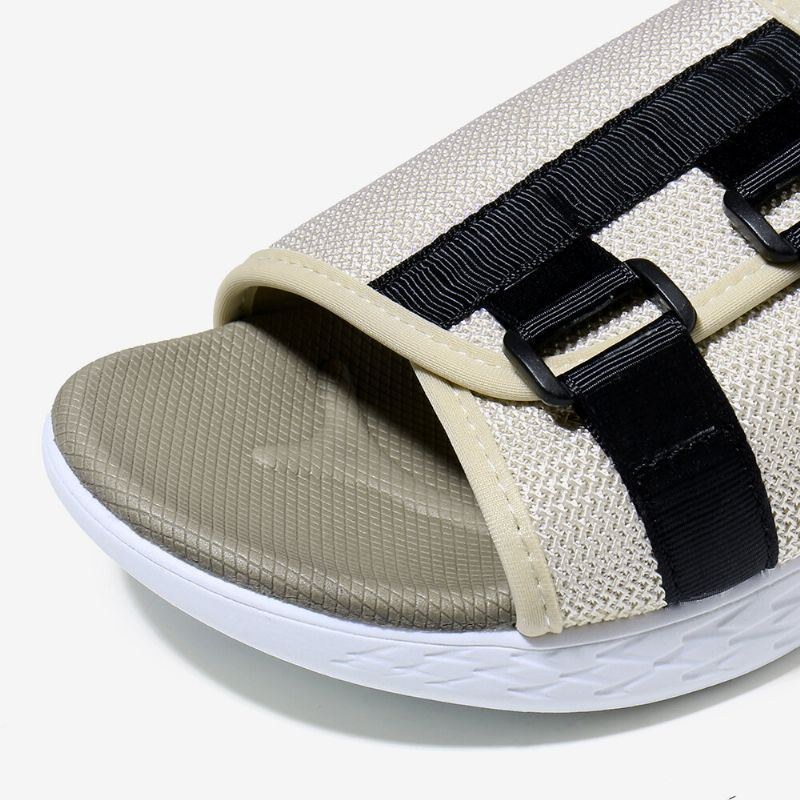 Dam Med Öppen Tå Slip On Casual Summer Daily Flat Sandaler