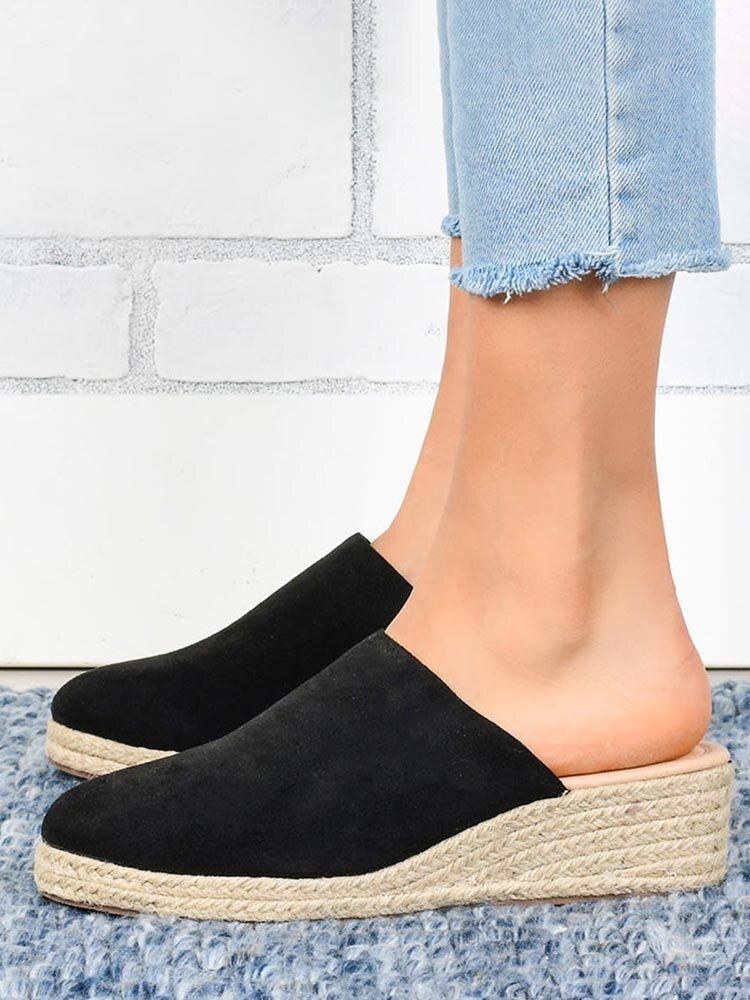 Dam Med Stängd Tå Bärbara Casual Wedges-sandaler