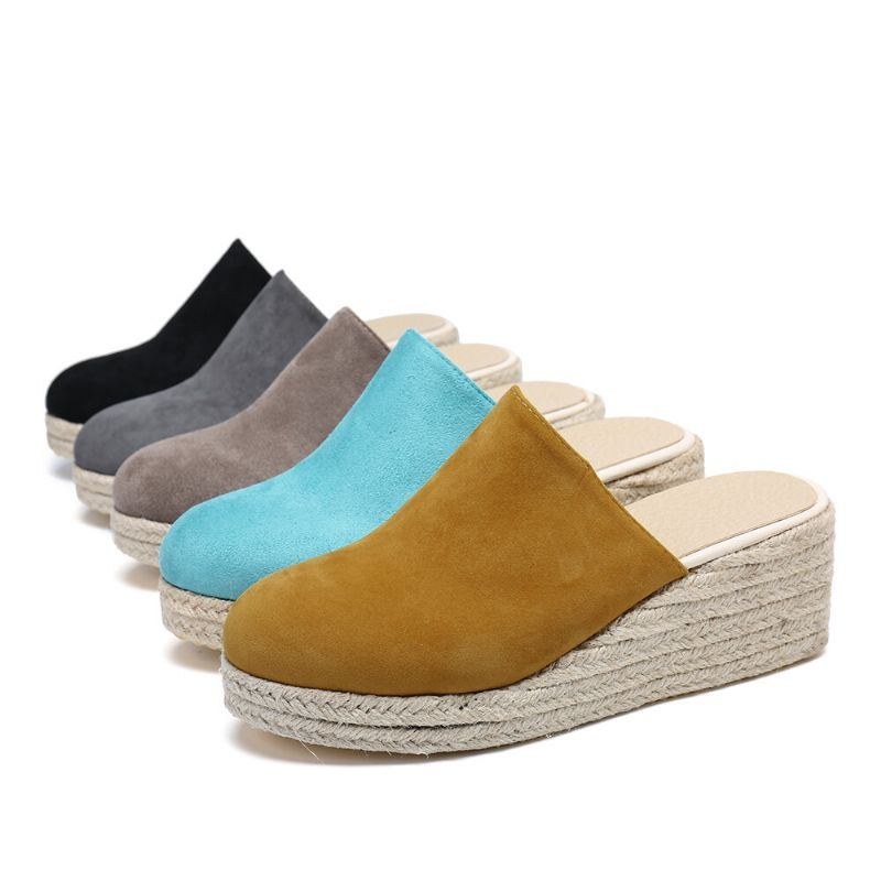 Dam Med Stängd Tå Bärbara Casual Wedges-sandaler