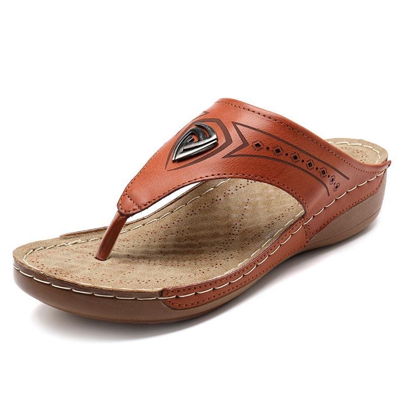 Dam Mjuk Casual Beach Flip Flops Flat Sandaler