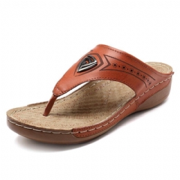 Dam Mjuk Casual Beach Flip Flops Flat Sandaler