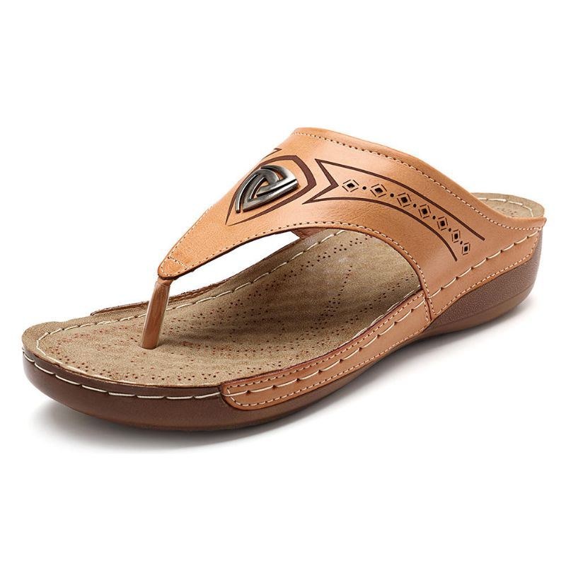 Dam Mjuk Casual Beach Flip Flops Flat Sandaler