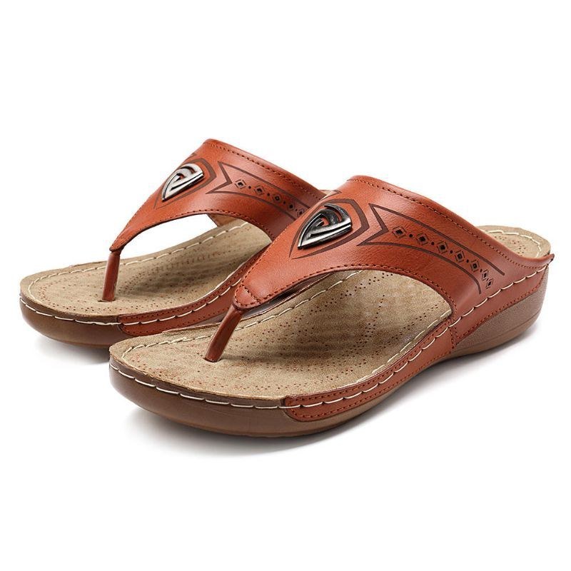 Dam Mjuk Casual Beach Flip Flops Flat Sandaler