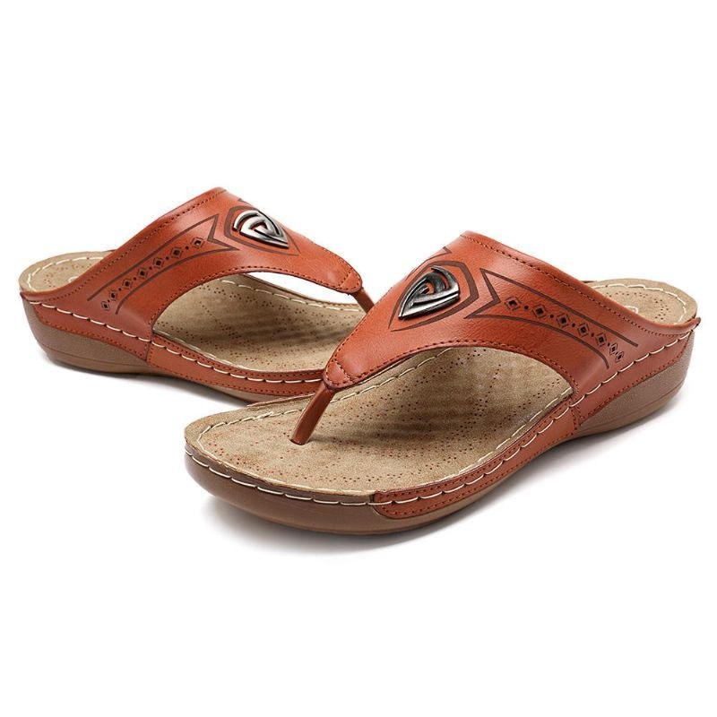 Dam Mjuk Casual Beach Flip Flops Flat Sandaler