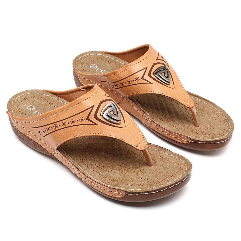 Dam Mjuk Casual Beach Flip Flops Flat Sandaler