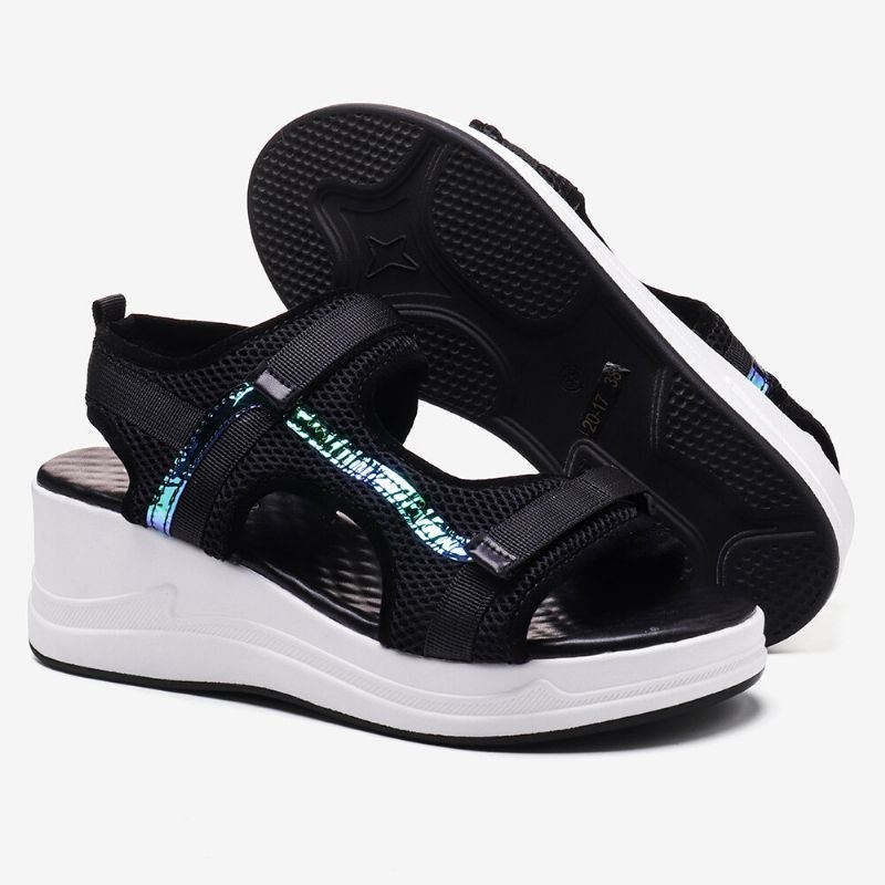 Dam Nätsömmar Krokögla Casual Sports Wedge Sandaler