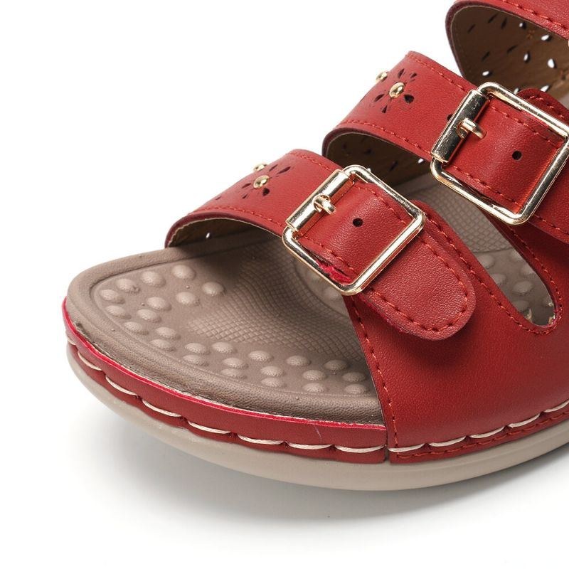 Dam Öppnat Tåspänne Beach Wedges Casual Slide Sandaler