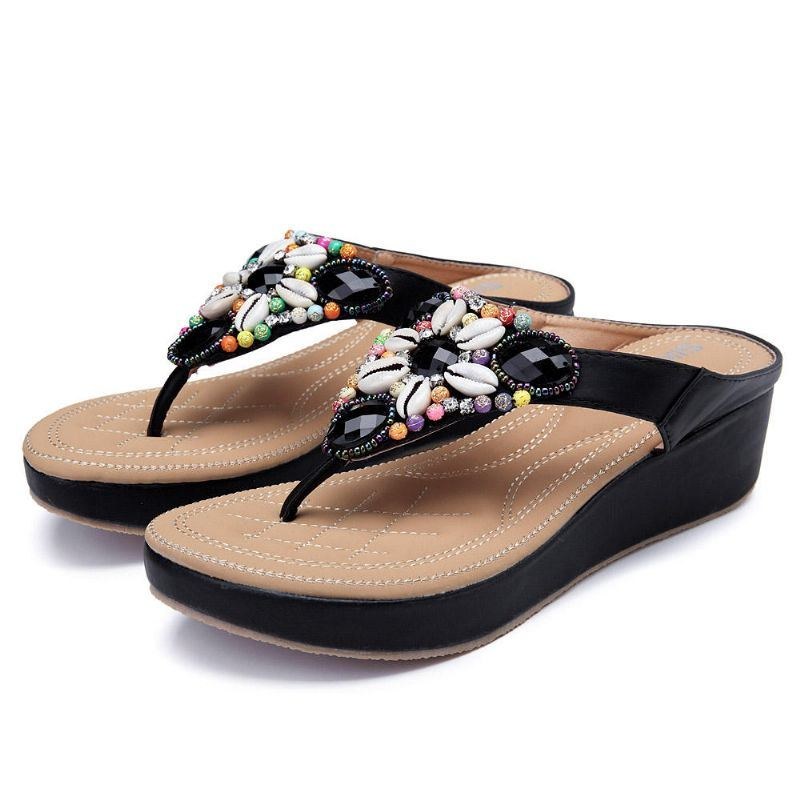 Dam Rhinestones Bohemian Casual Sandaler