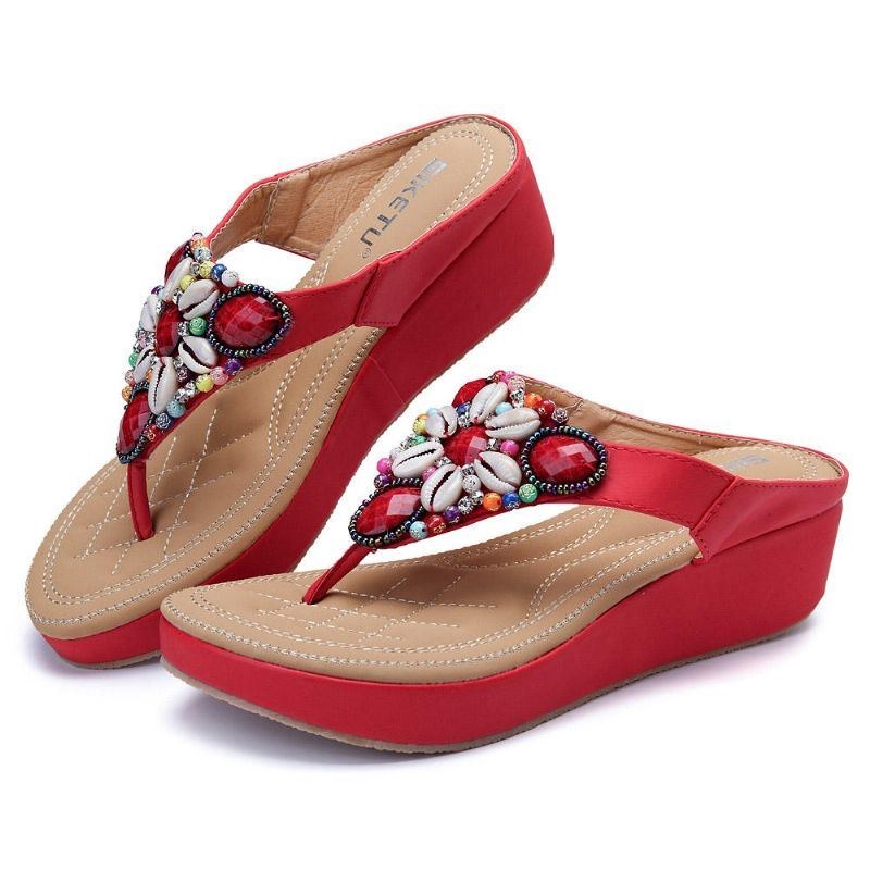 Dam Rhinestones Bohemian Casual Sandaler