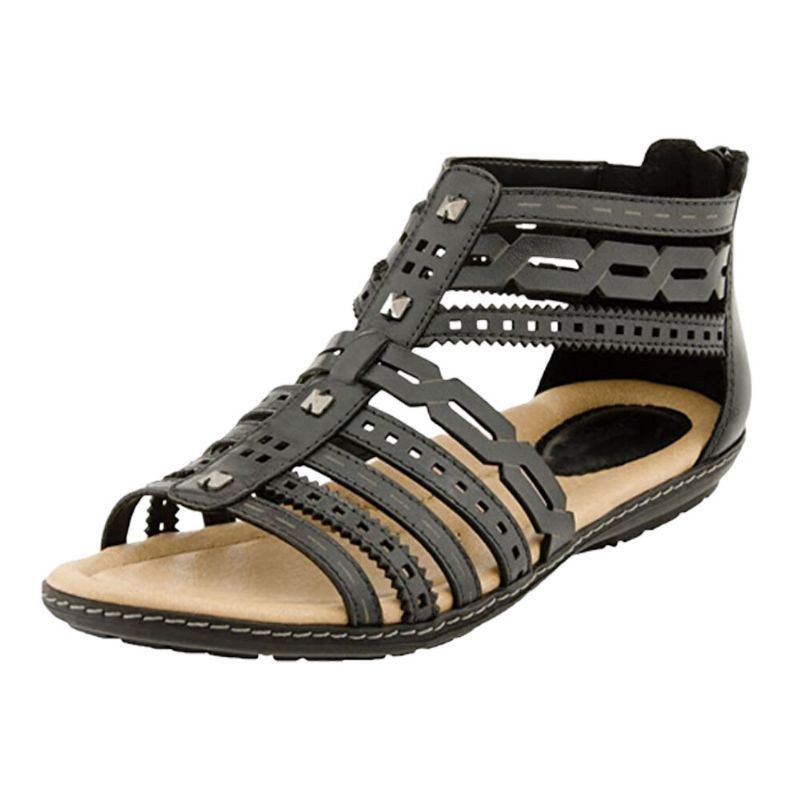 Dam Romerska Öppen Tå Soft Gladiator Casual Sandaler