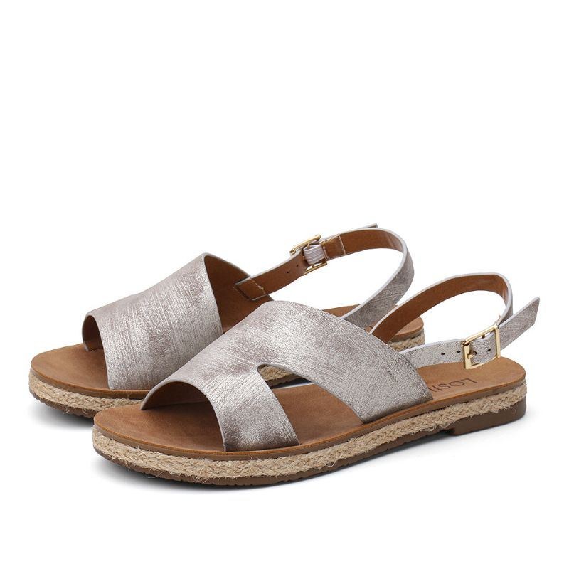 Dam Single Strap Casual Slingback Flat Sandaler