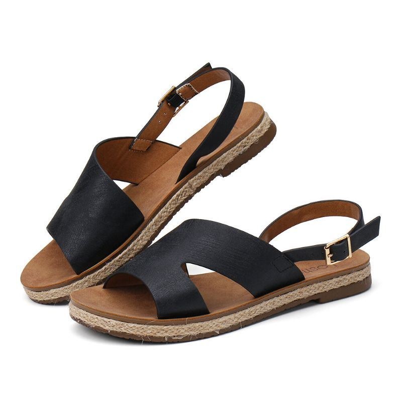 Dam Single Strap Casual Slingback Flat Sandaler