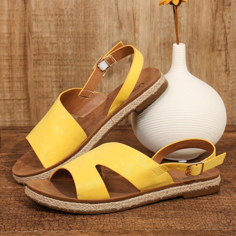 Dam Single Strap Casual Slingback Flat Sandaler