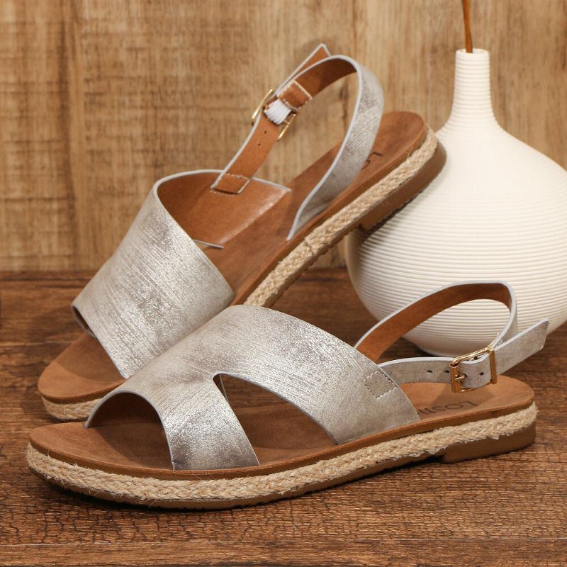 Dam Single Strap Casual Slingback Flat Sandaler