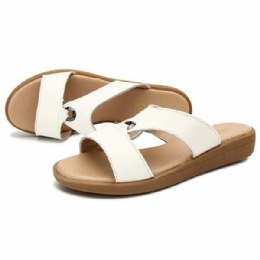 Dam Sommar Chic Beach Sandaler Andas Slip-on Flat Tofflor