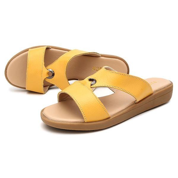 Dam Sommar Chic Beach Sandaler Andas Slip-on Flat Tofflor