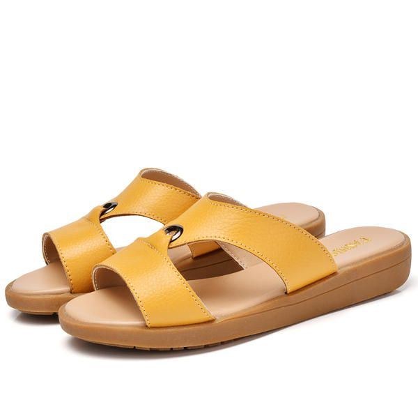 Dam Sommar Chic Beach Sandaler Andas Slip-on Flat Tofflor