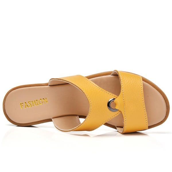 Dam Sommar Chic Beach Sandaler Andas Slip-on Flat Tofflor