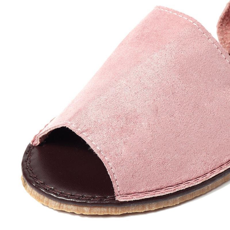 Dam Sommar Fisk Mun Slip On Sandaler Skor