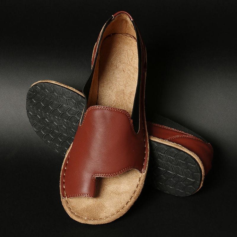 Dam Storlek Mjuk Bekväm Casul Clip Toe Flat Sandaler