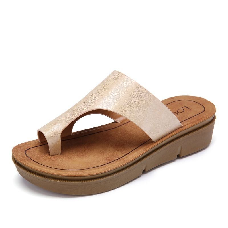 Dam Tå Ring Slip On Mjuk Sula Casual Summer Sandaler