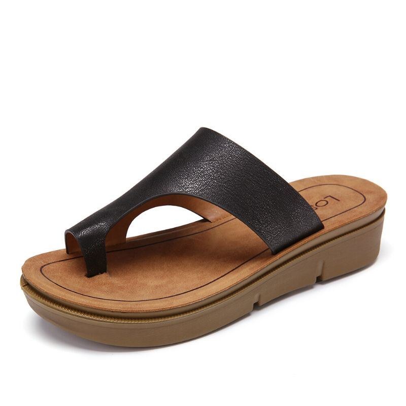 Dam Tå Ring Slip On Mjuk Sula Casual Summer Sandaler