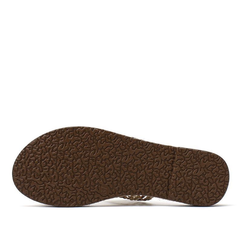 Dam Tå Ring Slip On Woven Strap Casual Sandaler