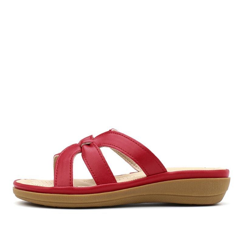 Dam Utskärning Andas Bärbar Comfy Casual Beach Wedges Sandaler