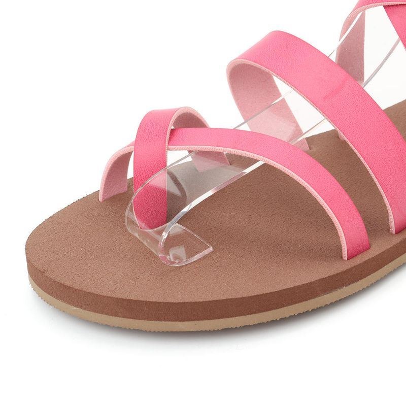 Damer Casual Cross Strap Clip Toe Sandaler