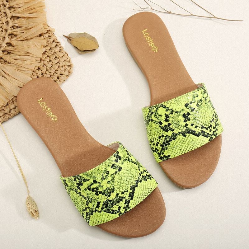 Damer Casual Fluorescerande Färg Slides Sandaler