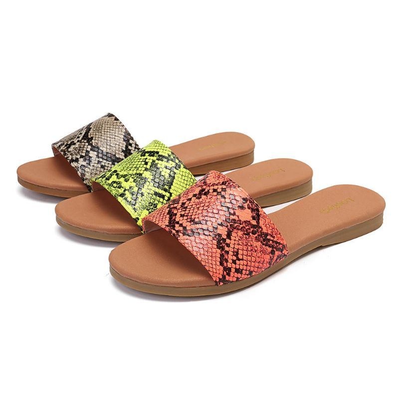 Damer Casual Fluorescerande Färg Slides Sandaler