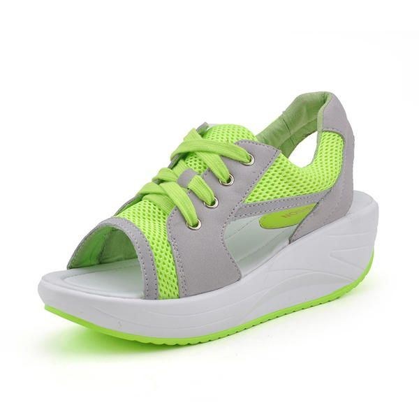 Damernas Sommar Casual Sandaler Fish Mouth Sandaler Shook Platform Sandaler