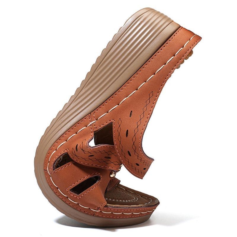 Dammassage Innersula Tofflor Cross Wedge Sandaler