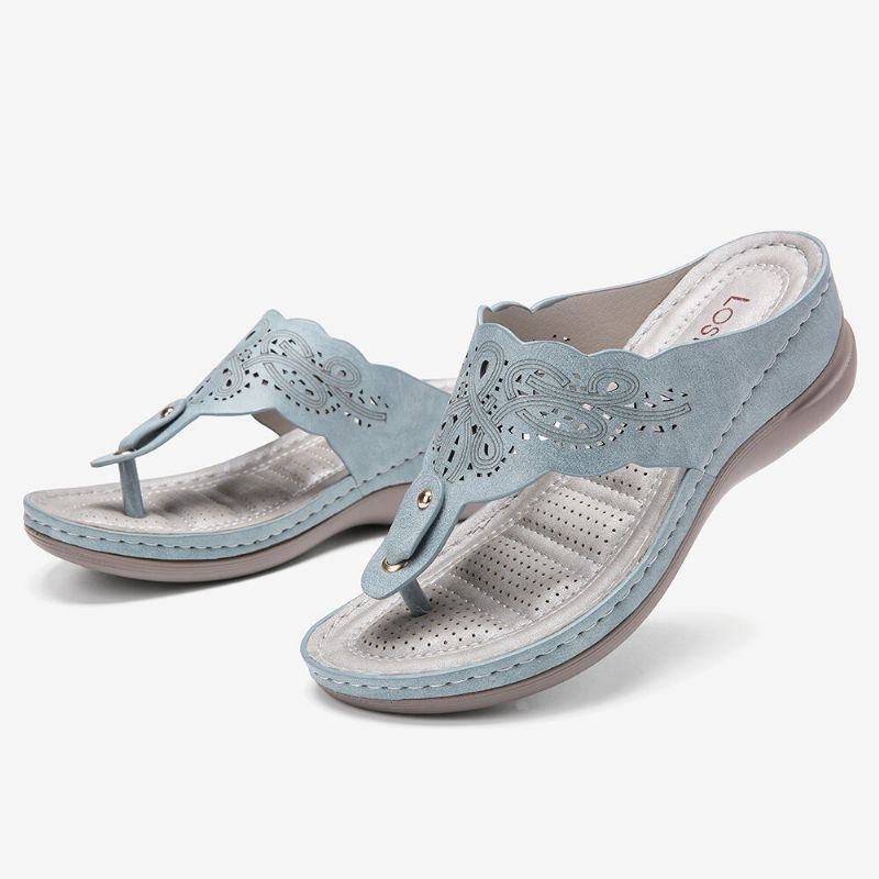 Damutskärning Flip Flops Clip Toe Slip On Casual Wedge Sandaler