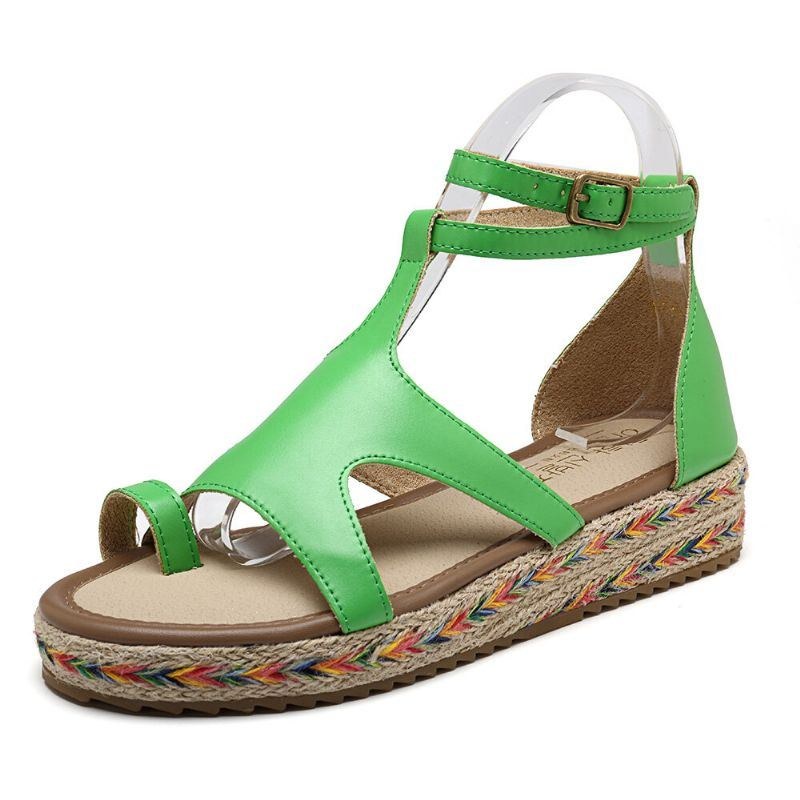 Roman Gladiator Sandaler Summer Wedges Platform Damskor