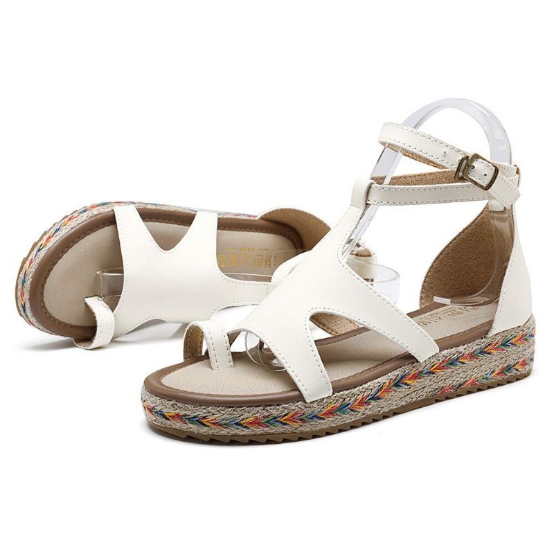 Roman Gladiator Sandaler Summer Wedges Platform Damskor