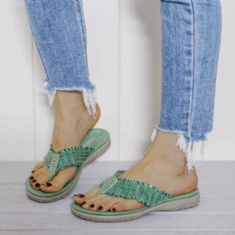 Rufsade Flipflops För Kvinnor Casual Sandaler