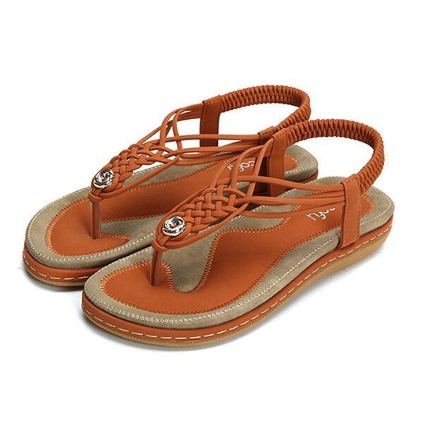 Stickade Casual Beach Sandaler För Kvinnor