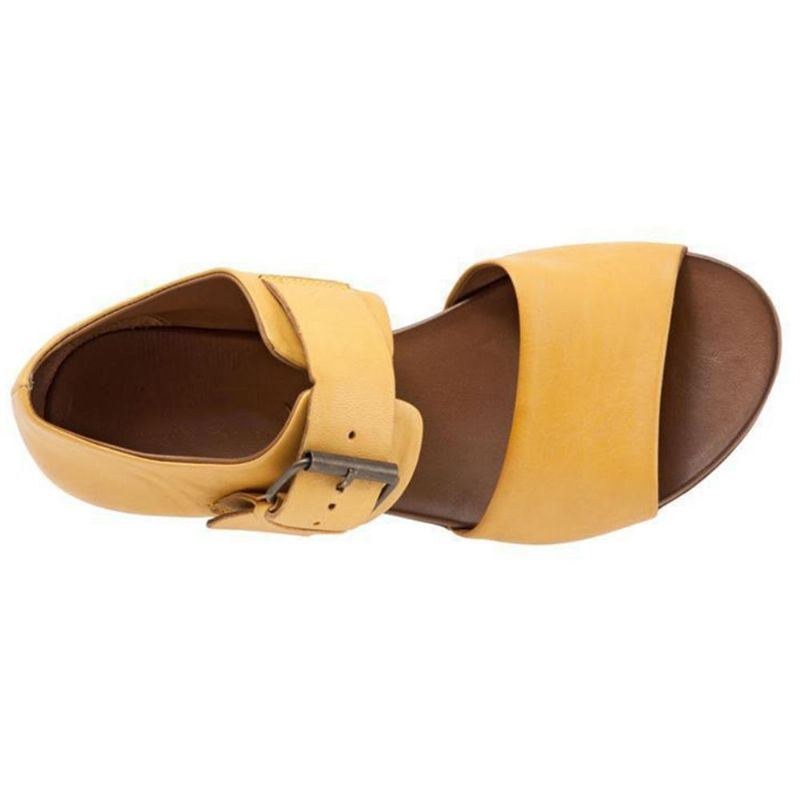 Storlek För Kvinnor I Rom Peep Toe Casual Platta Sandaler Med Spänne